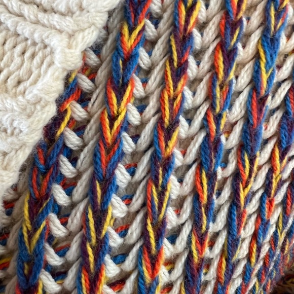 Long SWEATER w/hood - Multi-color Cotton knit - SALE! - Picture 5 of 16